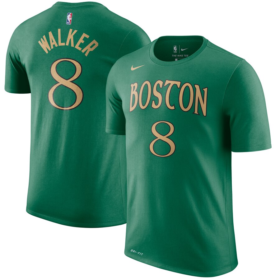 Men 2020 NBA Nike Kemba Walker Boston Celtics Green 201920 City Edition Name Number TShirt